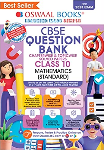 OSWAAL CBSE CLASS 10 MATHEMATICS STANDARD CHAPTERWISE & TOPICWISE QUESTION BANK BOOK (FOR 2022-23 EXAM) 