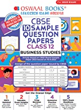 Oswaal CBSE Sample Question Papers Class 12 Business Studies (For 2023 Exam)