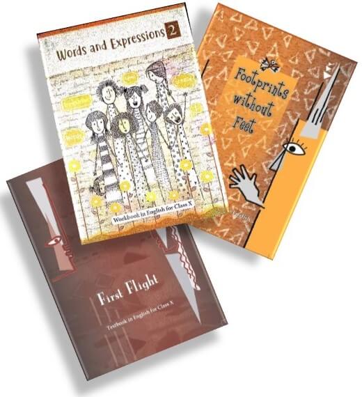 ENGLISH TEXTBOOK COMBO PACK FOR CLASS - 10 (FIRST FLIGHT, FOOTPRINTS WITHOUT FEET, WORD & EXPRESSION - II)