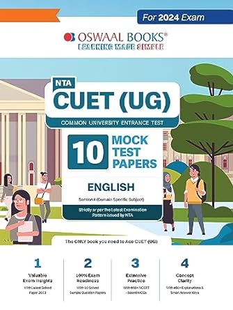 NTA CUET (UG) 10 MOCK TEST PAPERS ENGLISH FOR 2024 EXAM
