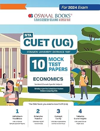 NTA CUET (UG) 10 MOCK TEST PAPERS ECONOMICS FOR 2024 EXAM