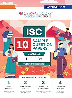 Oswaal ISC 10 Sample Question Papers Class 11 Biology For 2024 Exams (Based On The Latest CISCE/ ISC Specimen Paper)