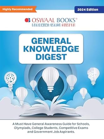 Oswaal GK Digest, General Knowledge Book English Medium (Latest Edition) | Covering All Competitive, Government & Entrance Exams | For School, College & Jobs Exams