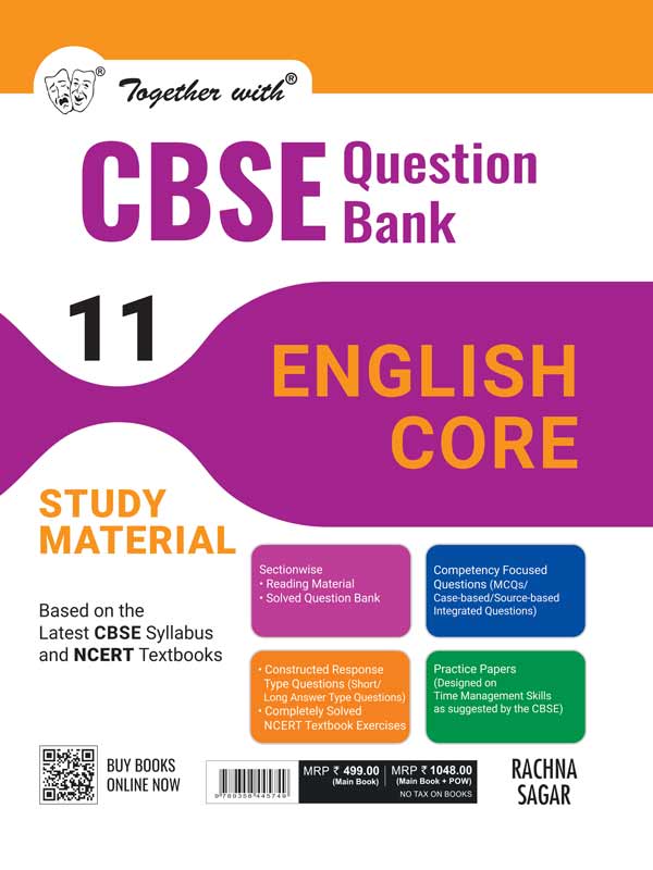 Together with CBSE Question Bank Class 11 English Core for 2025 Exam (Chapterwise & Topicwise)