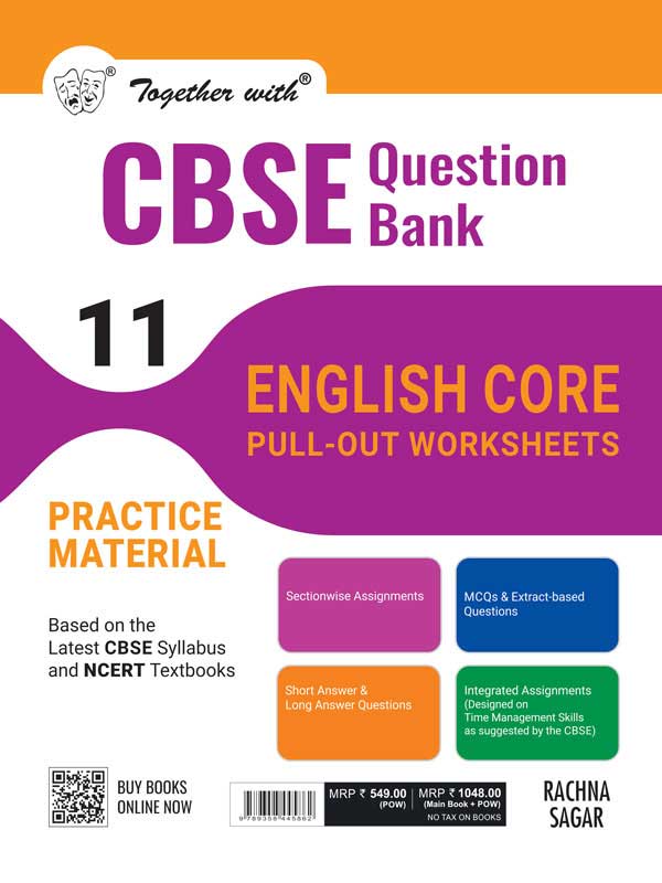 Together With CBSE Question Bank Class 11 English Core Pull-Out Worksheets Practice Material Exam 2025 