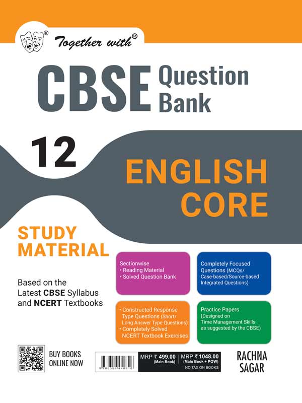 Together with CBSE Question Bank Class 12 English Core for 2025 Exam (Chapterwise & Topicwise)