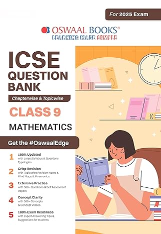 Oswaal ICSE Question Bank SOLVED PAPERS | Class 9 | Mathematics | For Exam 2024-25 