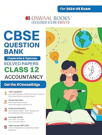 Oswaal CBSE Question Bank Class 12 Accountancy, Chapterwise and Topicwise Solved Papers For Board Exams 2025