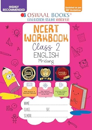 Oswaal NCERT Workbook Class 2 English Mridang (For Latest Exam)