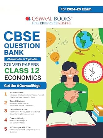 Oswaal CBSE Question Bank Class 12 Economics, Chapterwise and Topicwise Solved Papers For Board Exams 2025