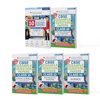 Oswaal CBSE 10 Previous Years' Solved Papers & Sample Question Papers Class 10 (Mathematics Standard, Science, Social Science & English Language & Literature) (Set of 5 Books) (For Board Exams 2024)