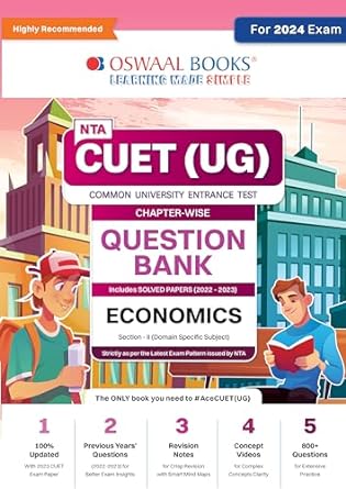 NTA CUET (UG)| QUESTION BANK CHAPTERWISE & TOPICWISE ECONOMICS FOR 2024 EXAM