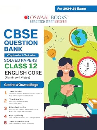 Oswaal CBSE Question Bank Class 12 English Core, Chapterwise and Topicwise Solved Papers For Board Exams 2025