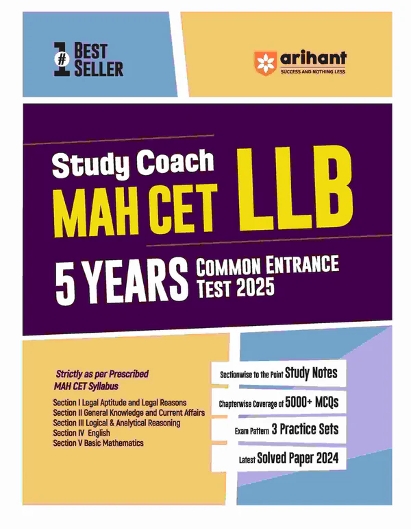 STUDY COACH MAH-CET LLB 5 YEARS COMMON ENTRANCE TEST 2025
