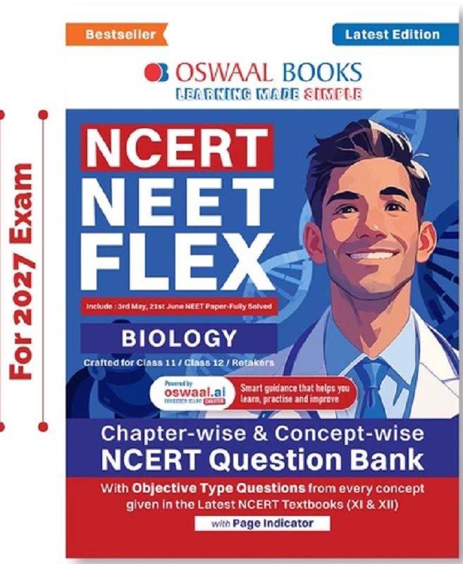 NCERT NEET FLEX - BIOLOGY | CHAPTER-WISE & TOPIC-WISE | NCERT QUESTION BANK | 2500+ QS, PYQS 2025 & 2024, SAMPLE PAPERS, MIND MAPS, CONCEPT VIDEOS, NCERT + EXEMPLAR | FOR 2026, 2027 & 2028 EXAMS