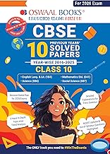 Oswaal CBSE 10 Years' Solved Papers, Yearwise (2016-2025) Class 10 (English Language & Literature, Social Science, Science and Mathematics Standard ) (For 2026 Exam)