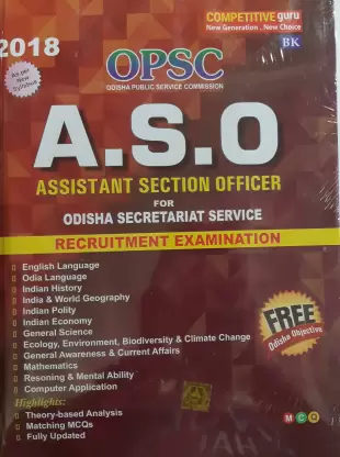 Assistant Section Officer (A.S.O) for Odisha Secretariat Service Exam