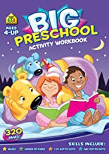 Big Preschool Activity Workbook Ages 4 and up, Maths,Hidden Pictures, 1-20 Dot-to-Dot, ABC Dot-to-Dot and more