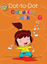 Colouring book: Dot-to-Dot Colouring Book for kids(Orange)