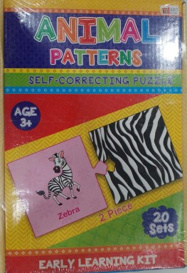 Animal Patterns Self-Correcting Puzzle
