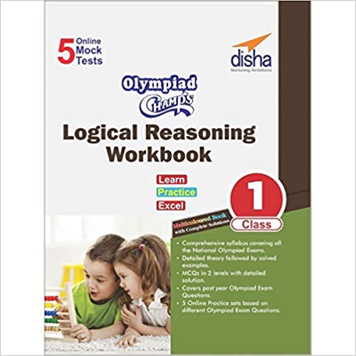 Olympiad Champs Logical Reasoning Workbook Class 1 with 5 Mock Online Olympiad Tests
