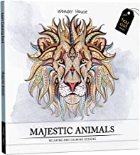 Majestic Animals: Colouring books for Adults with tear out sheets