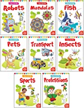 Let's Colour Copy Colouring Boxset : Pack of 8 Books (Transport, Professions, Pets, Fish, Insects, R