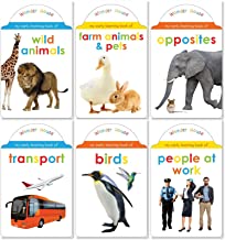 My Super Boxset of Board Books For Kids: Opposites, Wild Animals, Farm Animals and Pets, Birds, Tran
