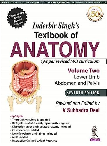 Inderbir Singh’S Textbook Of Anatomy (Volume 2: Lower Limb, Abdomen And Pelvis)
