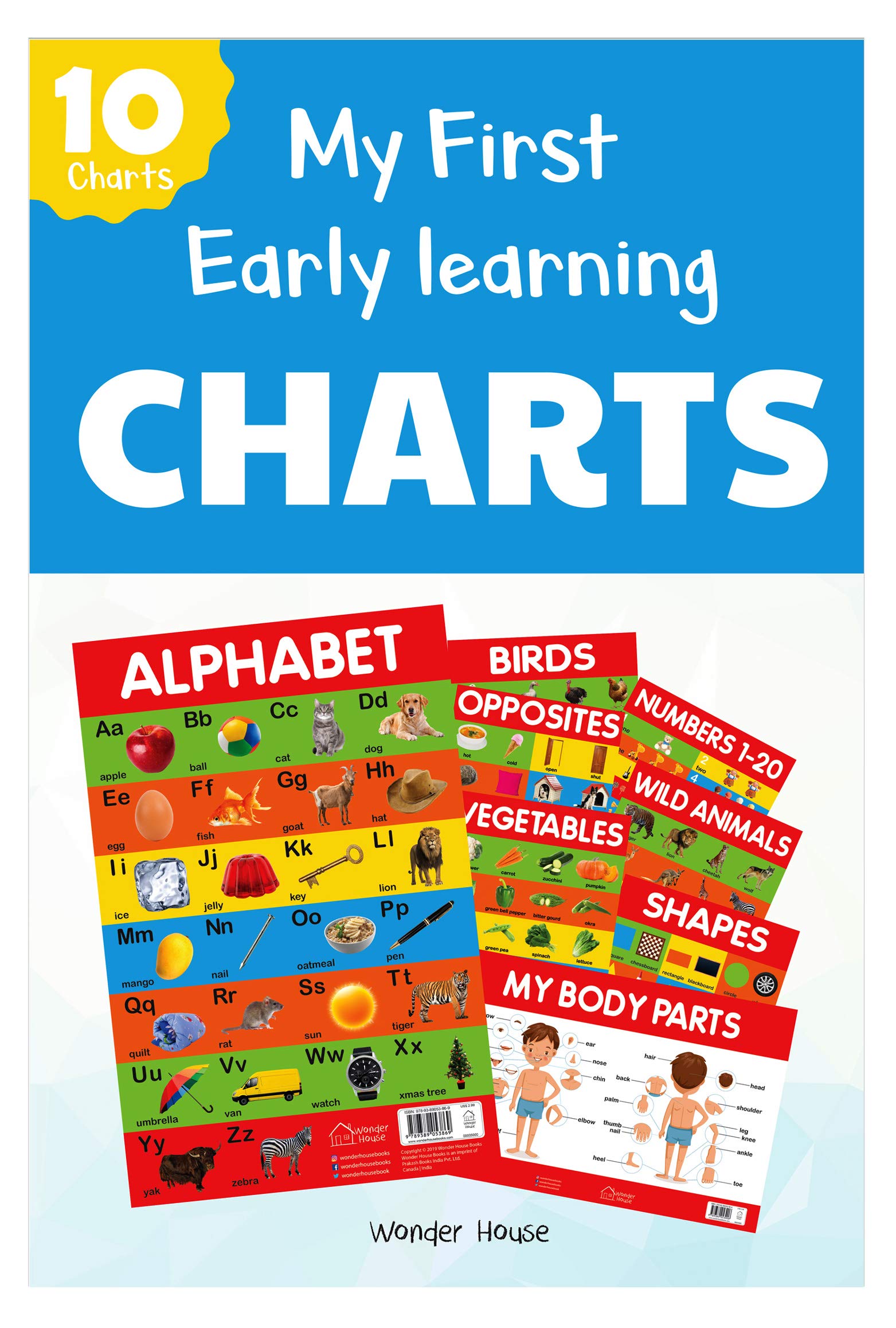 My First Early Learning Charts set of 10 charts