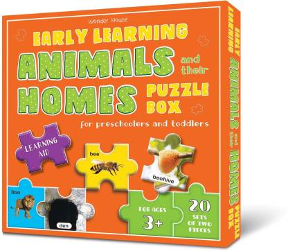 Early Learning Animals & Their Homes Puzzle Box For Preschoolers And Toddlers - Learning Aid & Educa
