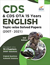 CDS & CDS OTA 15 Years English Topic wise Solved Papers (2007 - 2021) 2nd Edition