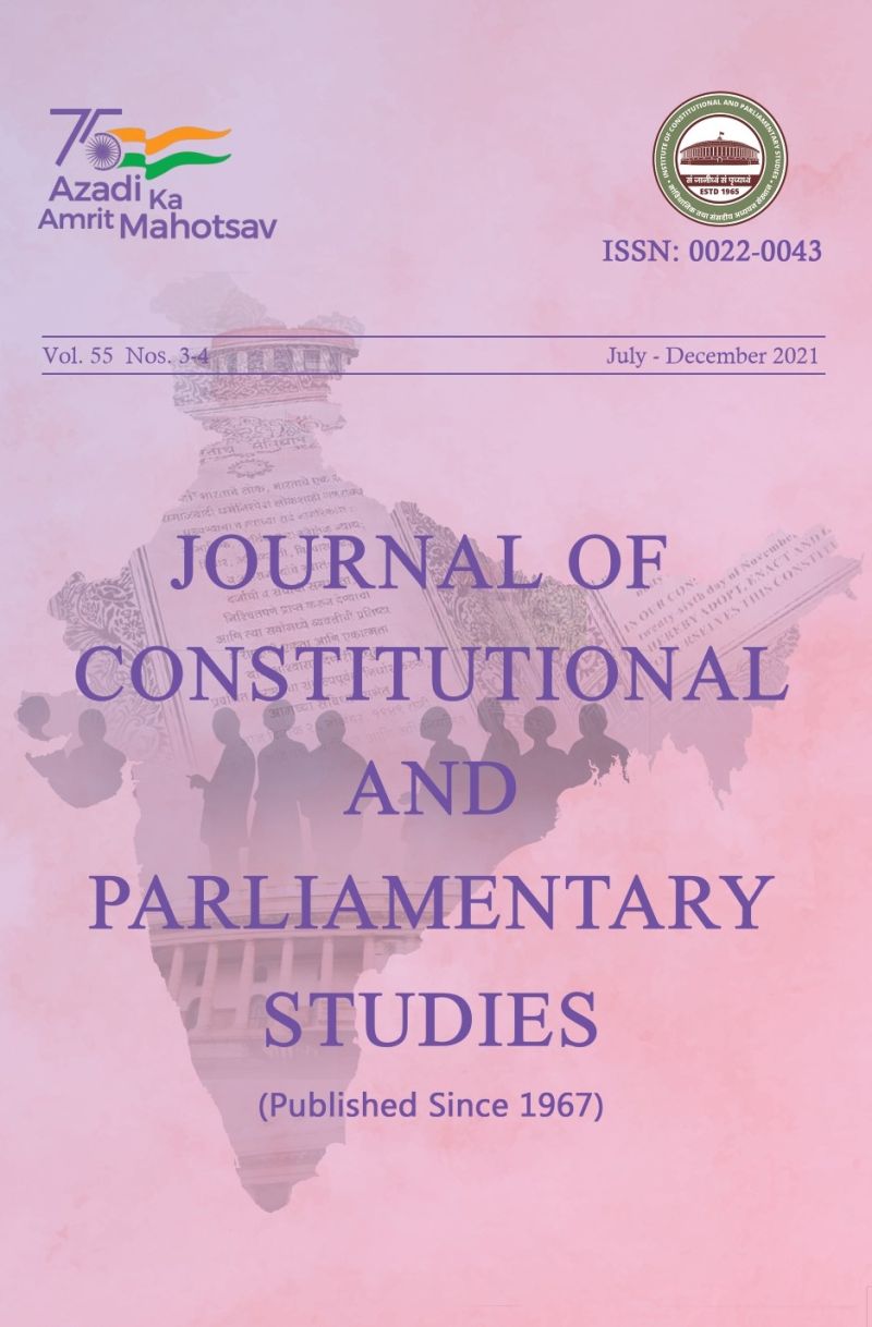 Journal of Constitutional and Parliamentary Studies - Volume: 55 (2021 )