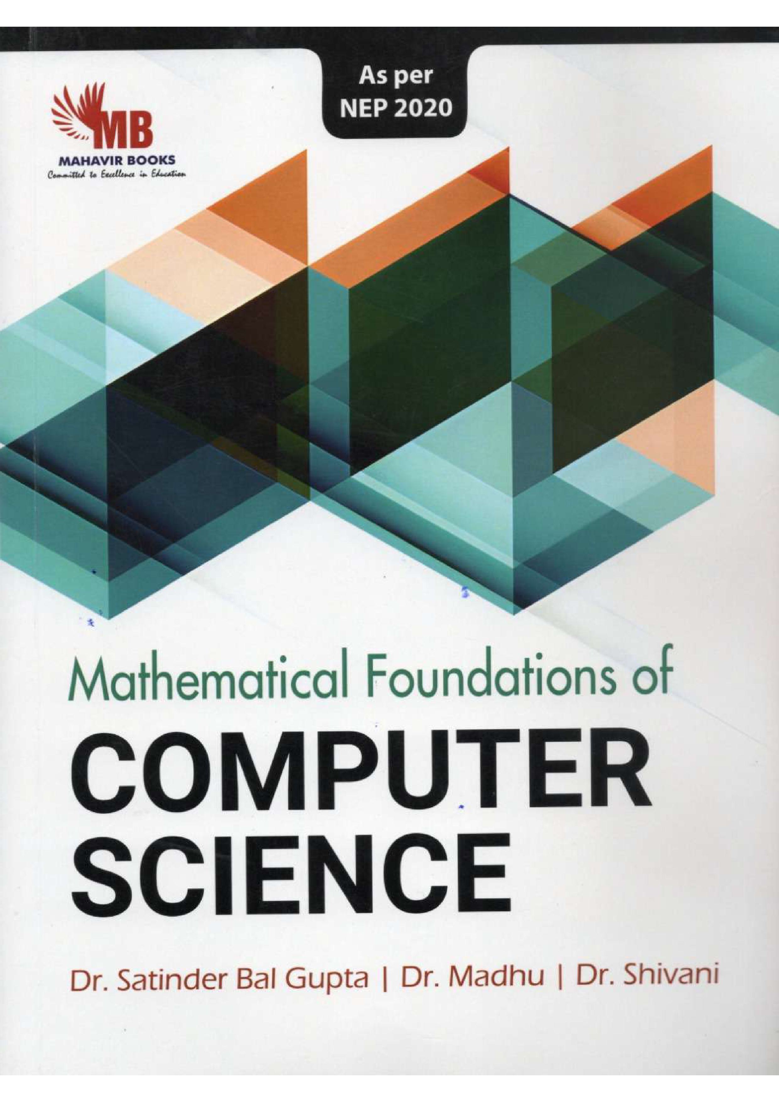 Buy Mathematical Foundations of Computer Science, 9789395783705 at Best ...
